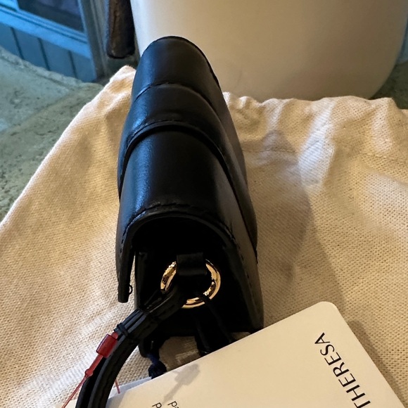 New with Tag! $385 Jacquemus Black Leather Mini Bag Le Porte Bambino Wristlet - Picture 3 of 12